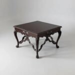 Scrollhaven | Rosewood Rectangular Dining Table with Ornate Floral Carvings and Cabriole Legs in Natural Gold Finish – Wooden Slice - Image 6