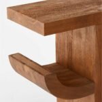 Thornwick | Acacia Wood Console Table with Sculptural Curved Side Accents & Open Shelf in Natural Finish – Wooden Slice - Image 4