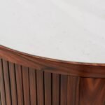 Zelvarique | Solid Wood Curved Fluted Bar Cabinet with Brass Accents and Sculpted Front in Rich Brown Finish – Wooden Slice - Image 8