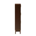 Elvar Solid Wood 3-Tier Fluted Shoe Cabinet in Dark Brown Finish – Wooden Slice - Image 5